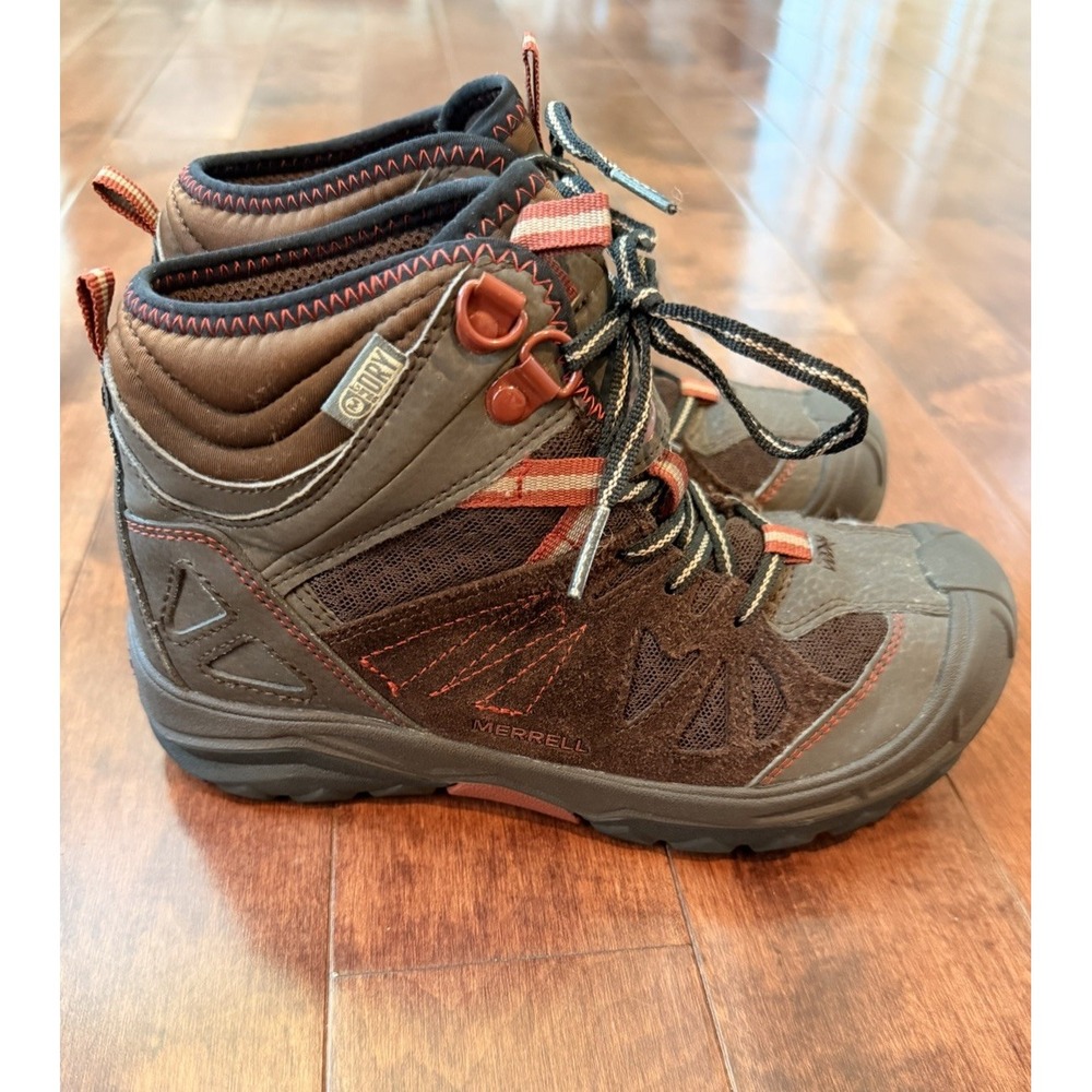 Merrell Moab 2 Kids/ Boy Mid Leather Waterproof Hiking Boots Lace Sz 1.5W NWOB
